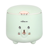 Mini cuiseur à riz électrique multifonctionnel, cuisson automatique, maintien au chaud, cuve antiadhésive, blanc, vert, jaune, 0,8 L, usage domestique