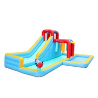 Doctor Dolphin – jouet de plein air bleu pour enfant, jeu de basket-ball gonflable, toboggan aquatique, maison gonflable, château de rebond