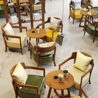 Juego de Sillas de Madera Modernas de Lujo para Restaurante, Sofás y Sillas para Comedor, Muebles Comerciales para Restaurantes, Cafeterías, Hoteles y Exteriores