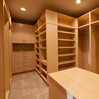 Dressing moderne de luxe avec portes vitrées et éclairage LED pour écoles, maisons et chambres – Taille/couleur personnalisables, rangement durable