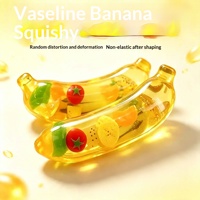 Jouet à presser Vaseline Banane Transparent, Jouet anti-stress créatif en forme de fruit, Jouet de décompression à presser à la main