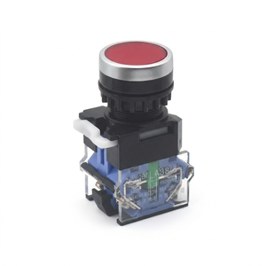 Power 1NO 1NC 2NO 220V/380V 10A Latching <strong>Push</strong> <strong>Button</strong> Switch 30mm Flat Head Control LED Momentary Reset IP67 <strong>Waterproof</strong> - Product Image 1