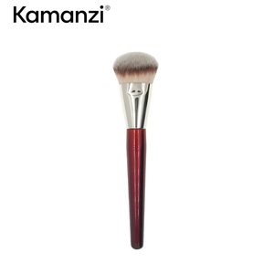 Juego de <span class=keywords><strong>brochas</strong></span> para polvos planos duraderos de precisión, licuadora de base, corrector de cejas, cepillos de ventilador, mango de plástico, brocha de maquillaje individual para la cara - Product Image 2