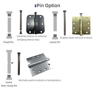 Aço inoxidável 3 Knuckle Ball Bearing <span class=keywords><strong>NRP</strong></span> Fixo Pin 100*70mm Butt Flat Madeira Porta Dobradiça - Product Image 5