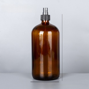 Muestra gratis 1000ml ámbar marrón Boston redondo botella <span class=keywords><strong>de</strong></span> spray <span class=keywords><strong>de</strong></span> vidrio <span class=keywords><strong>de</strong></span> <span class=keywords><strong>aceite</strong></span> <span class=keywords><strong>de</strong></span> <span class=keywords><strong>oliva</strong></span> con varias tapas - Product Image 2