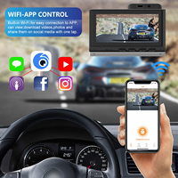 Caméra de tableau de bord 4K double objectif avant et arrière 3.0 pouces avec Wi-Fi et GPS pour voiture