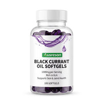 Ekstrak Biji Black Currant Kering Minyak Vegan Softgel 1000 mg Suplemen Imunitas Rambut Kulit Halal Kapsul Softgel Minyak Black Currant