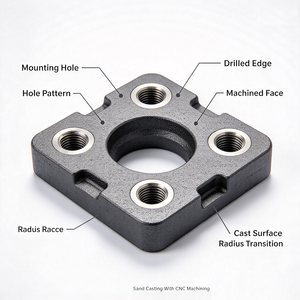Composants de précision moulés au sable sur mesure, fournis par l'usine, en fonte ductile avec usinage CNC - Product Image 4