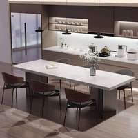 Ensemble de table à manger de luxe moderne pour hôtel, en chêne massif, écologique, carré, grande taille, assemblé pour appartement et villa