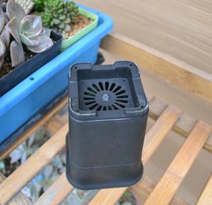 Pot de <span class=keywords><strong>fleurs</strong></span> carré en <span class=keywords><strong>plastique</strong></span> pour pépinière, 3 tailles, pour l'intérieur, le bureau, le chevet ou le sol, les plateaux de plantation de jardin extérieur - Product Image 5