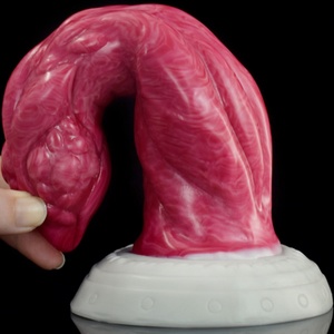 NNSX Factory Price 8 Inches Sex Toy Kinky Beast <b>Dildo</b> Geeky Raw Beef Color Silicone Alien <b>Dildo</b> G-spot Stimulation for Woman - Product Image 6