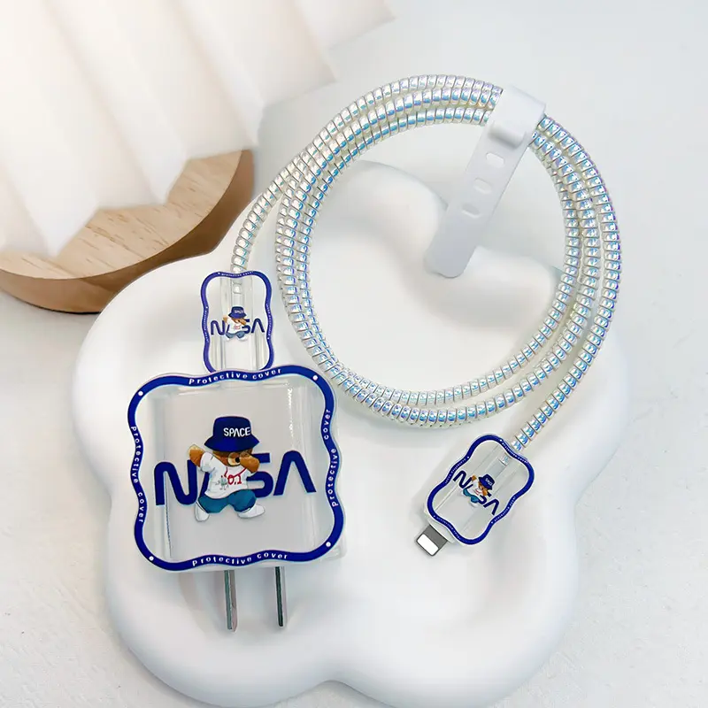 custom logo cable charger protector set hot sale