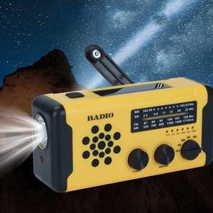 <span class=keywords><strong>Radio</strong></span> solaire d'urgence étanche AM FM DAB NOAA WB avec manivelle dynamo, batterie externe 1200 mAh, lampe torche, IPX4, SOS, survie en extérieur - Product Image 2