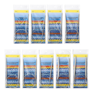 Aiguilles à tricoter circulaires portables D&D, 80 cm de long, en acier inoxydable, <span class=keywords><strong>2</strong></span>,0-10 mm, multicolores, pour débutants, pull, écharpe - Product Image 5