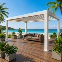 Pergola Bioclimatique Moderne en Aluminium à Lames Orientables et Gazebo de Jardin 2025 – Grande Vente, Tailles Personnalisables