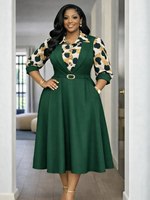 Robe de bureau professionnelle grande taille pour femme, élégante et décontractée, idéale pour le quotidien