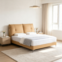 Canapé-lit moderne de luxe en cuir, taille King Size, rembourré, intelligent, multifonctionnel, en bois, avec fonction massage et réglable, taille Queen