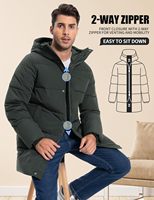 Manteau d'hiver long pour homme Pioneer Camp, à capuche, imperméable, isolé, rembourré, épais, chaud, coupe-vent, parka