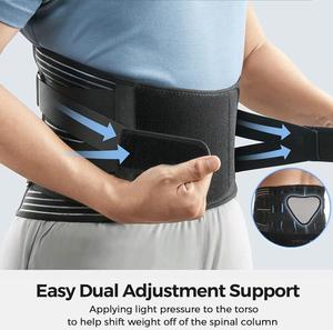 Thắt lưng hỗ trợ trở lại cú đúp cho đau lưng, có thể điều chỉnh hỗ trợ dây đai-thấp hơn trở lại cú đúp với có thể tháo rời thắt lưng Pad cho nam giới và phụ nữ - Product Image 3