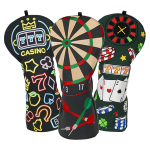 Fundas para Palos de Golf Bordadas, Impermeables, de Cuero PU, Elásticas y Transpirables, Accesorios de Golf, Fundas para Palos de Madera - Product Image 1