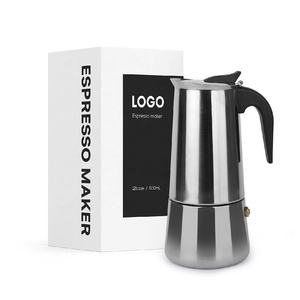 Chine usine directe 6/12 tozze pas cher en aluminium portable extérieur haute qualité moka pot nouvelle moka cafetière - Product Image 1