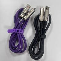 Câble USB C HOT Chubby 240W 4-en-1 de 2 m, USB A/C vers C/Lightning avec lumière pour téléphones Apple 17 16 15 14 Pro Max