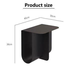 Scandinavische minimalistische metalen bijzettafel, nachtkastje van roestvrij staal met opbergruimte, moderne bankbijzettafel voor woonkamer en slaapkamer - Product Image 6