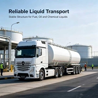 Semi-remorque citerne à huile en alliage d'aluminium multi-compartiments avec valve antidéflagrante pour le transport de carburant et de gazole en station-service