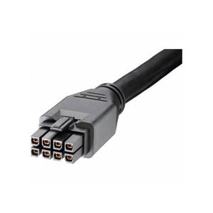 245136-0820 Connecteur Megafit 8ckt Noir 2M Surmoulé - Product Image 1