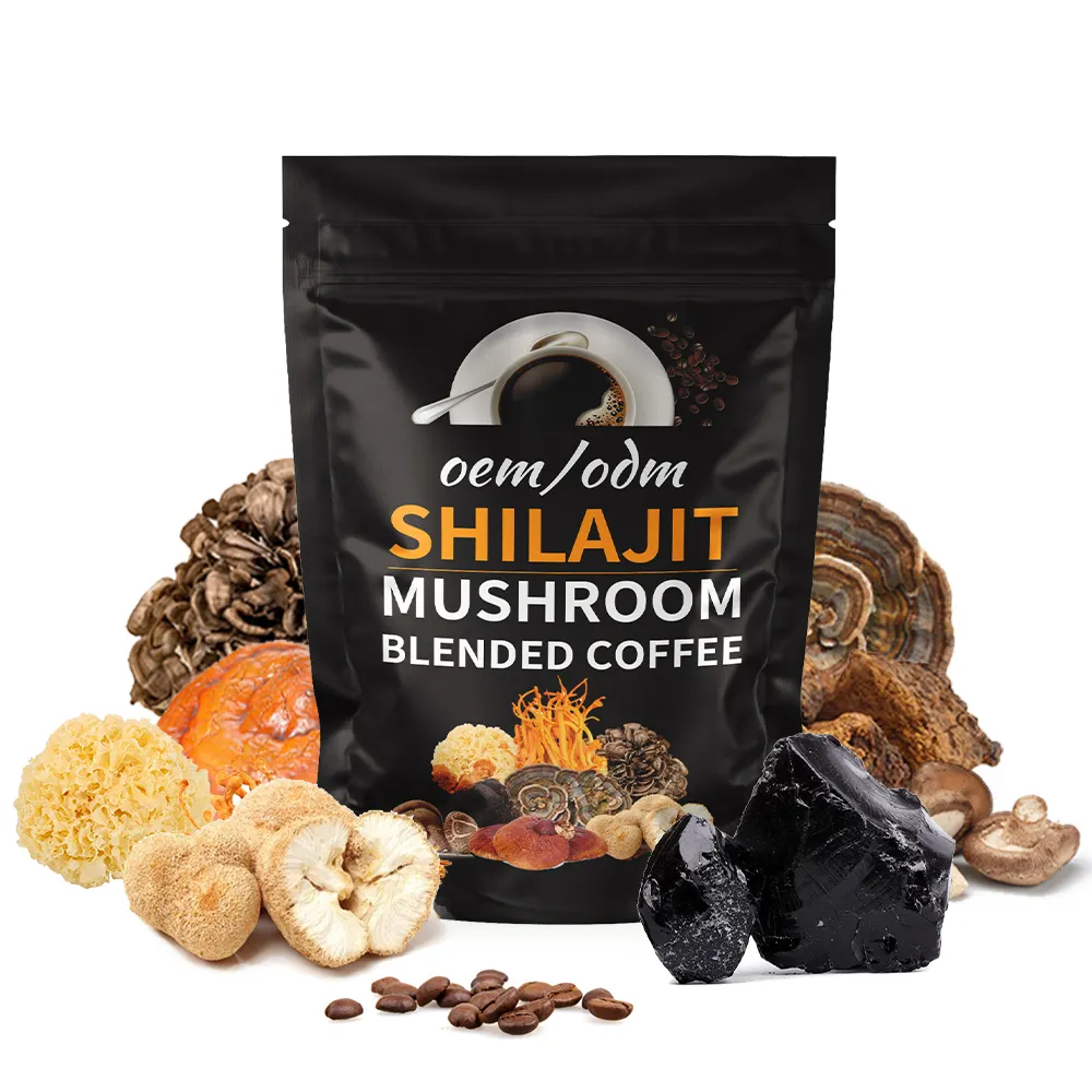 OEM/ODM Fabrik-Anpassung klassischer Espresso Shilajit gemischter Kaffee Löwenmauer Reishi bester Preis für Pilz Getränk Kaffee