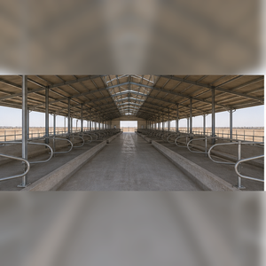 Étable laitière moderne en acier, prête pour le désert, pour l'Arabie Saoudite, avec système de traite mécanisé - Product Image 4