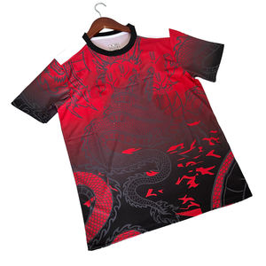 Özel %100 Pamuk Erkek Forması Nefes Alabilen Su Geçirmez Hızlı Kuruyan Şişirme Baskılı Anti-Bakteriyel Kısa Kollu 3D Düz Desen - Product Image 4