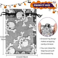 Sacs en organza à cordon pour cadeaux de fête, petits sacs en filet pour bonbons, friandises, bijoux, cadeaux d'Halloween