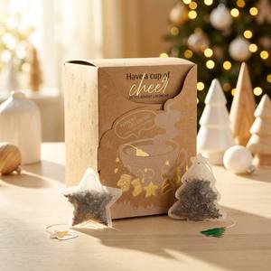Calendario <span class=keywords><strong>de</strong></span> Adviento <span class=keywords><strong>de</strong></span> Té para <span class=keywords><strong>24</strong></span> Días, Caja <span class=keywords><strong>de</strong></span> Regalo con Bolsas <span class=keywords><strong>de</strong></span> Té <span class=keywords><strong>de</strong></span> Diferentes Formas, PLA Biodegradable, Venta al Por Mayor, Marca Privada, OEM - Product Image 1