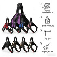 Harnais pour animaux de compagnie réglable sur mesure, prix d'usine, vente en gros, pour chiens et chats, respirant, grand, sans traction, solide, simple, en nylon, confortable à porter