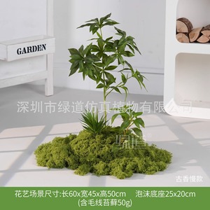 Plante artificielle en mousse verte Greenway, bonsaï, 30cm-100cm, décoration florale pour vitrine - Product Image 2