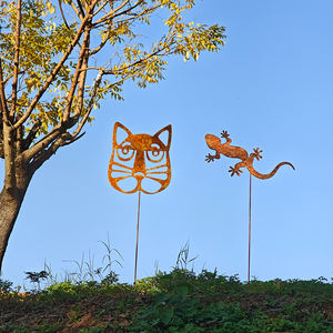 Ornements de jardin, arrangement extérieur, jardins, terrasse en métal, luxe pour les enseignes, printemps, acier inoxydable, rouillé, automne, Halloween, art inhabituel - Product Image 3