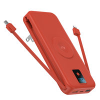 Chargeur portable Type-C 20W, chargeur rapide 18W, câble intégré, batterie externe haute capacité 10000mAh, blocs d'alimentation