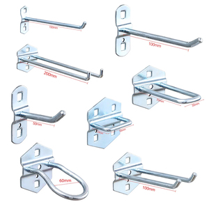 Metal <strong>Tool</strong> <strong>Hook</strong> with Display Hole Wall Pegboard Rack Shelf Hardware for <strong>Tool</strong> Hanging Industrial Style <strong>Hook</strong> - Product Image 1