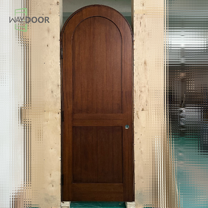 Pannello in legno massello con superficie in stile antico francese con porta esterna interna in legno di mogano in legno ad arco in rovere porte interne - Product Image 2