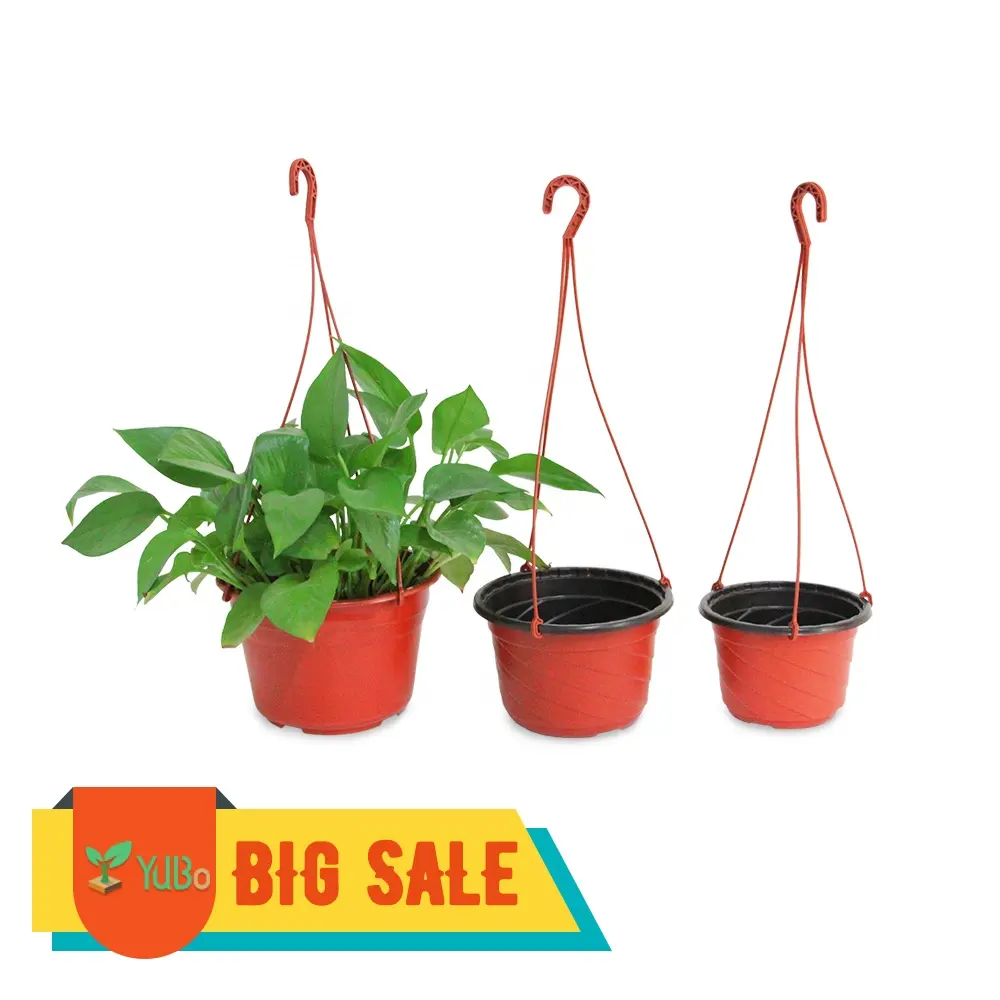 cheap hanging plant pots wholesalers recycled small flower pot plastic planter hanging baskets for garden decor