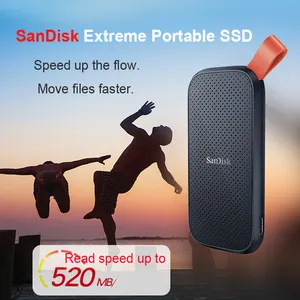 Disque dur externe Sandisk-E30, SSD portable, USB type C, 480 Go, 2 To, 1 To, jusqu'à 520 m/s pour ordinateur portable, ordinateur de bureau, PC