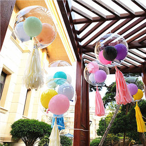 Décoration de scène de mariage, ballons en latex à confettis volants à l'hélium BOBO or et argent, décoration de scène d'anniversaire - Product Image 4