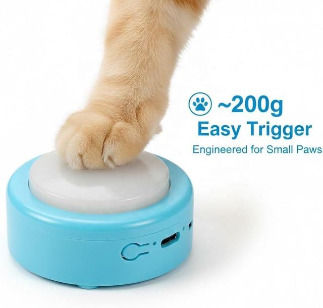 Custom Recordable Pet Talking Button OEM ODM Dog Cat Voice Recording Sound Button Training Toy for Communication