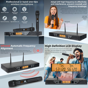 Chuyên nghiệp karaoke UHF Micro không dây tần số cao mic không dây ngưng inalambrico tiếng ồn hủy bỏ phòng thu - Product Image 4