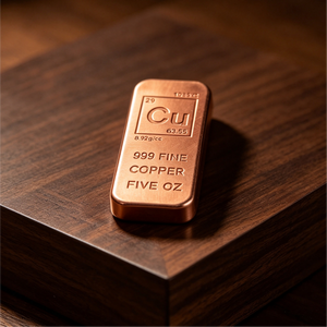 Lingot de cuivre fin 99,9 % de 5 oz à haute brillance, gravé avec des informations atomiques du Cu, pièce de collection scientifique pour cadeau - Product Image 5