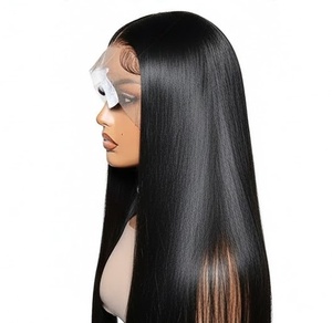 Pelucas de Cabello Humano Virgen Indio de 14 Pulgadas con Frente de Encaje HD, Lisas, Pre-Desplumadas, con Cutícula Alineada, 13X4 - Product Image 5