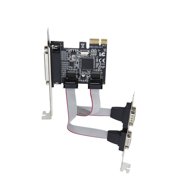ASIX/AX9900 Chip 2 Serial&1 RS232 Parallel Expansion Card Pci Express PCIe1x Extender Adapter