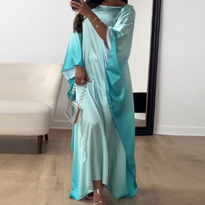 Sharut批发定制迪拜Abaya Kaftan土耳其穆斯林妇女谦虚Abaya妇女穆斯林服装Bisht和服领带染料Ombre Abaya - Product Image 4