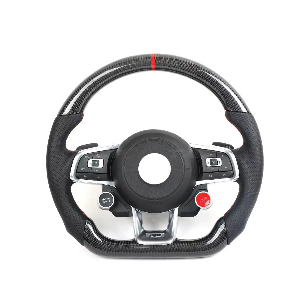 Su misura In Fibra di Carbonio racing wheel steering auto per VW